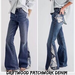 DRIFTWOOD Farrah Patchwork Denim Jeans New
